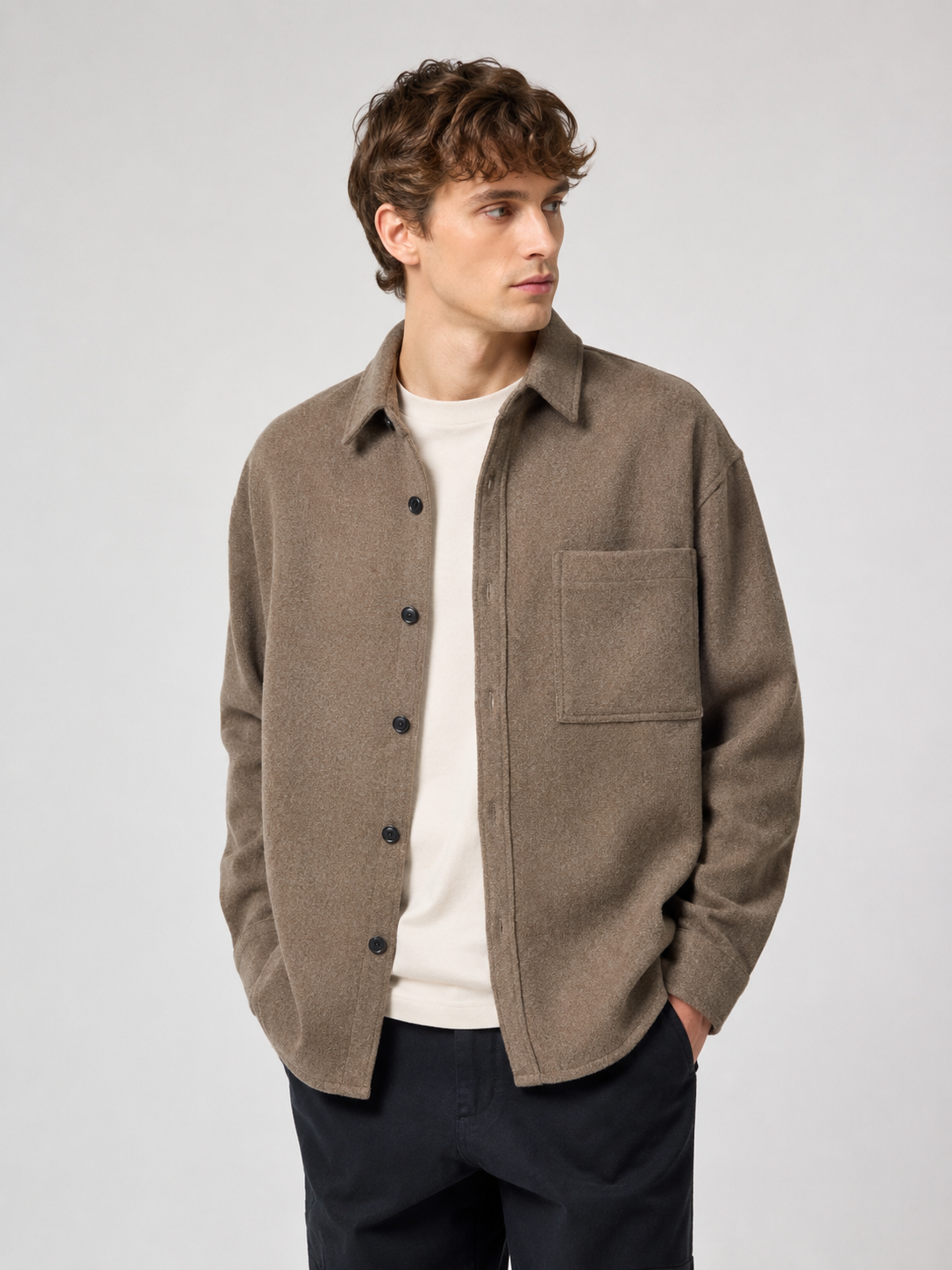 Detail-led shirt styling reference