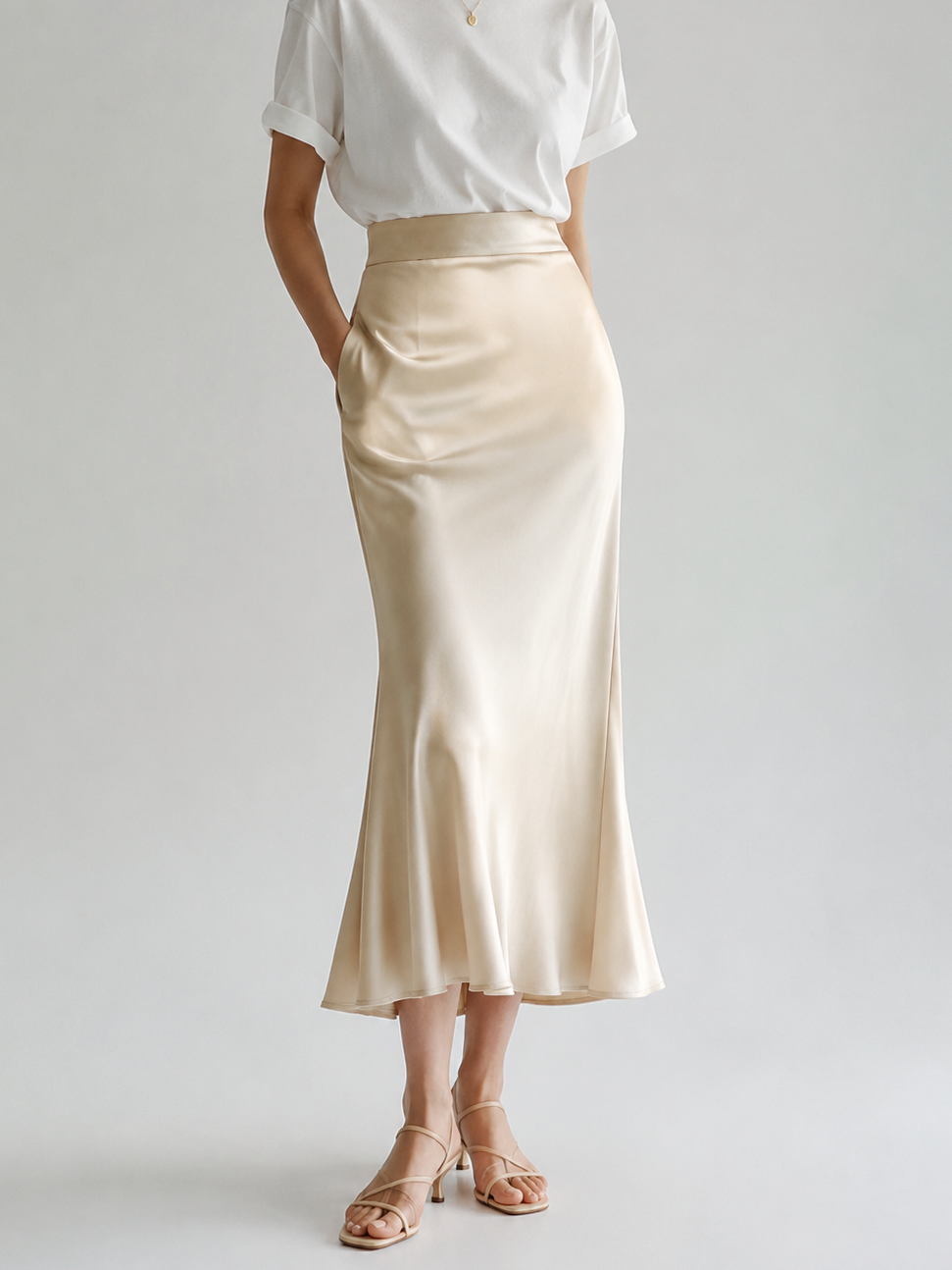 Pleated skirt styling reference