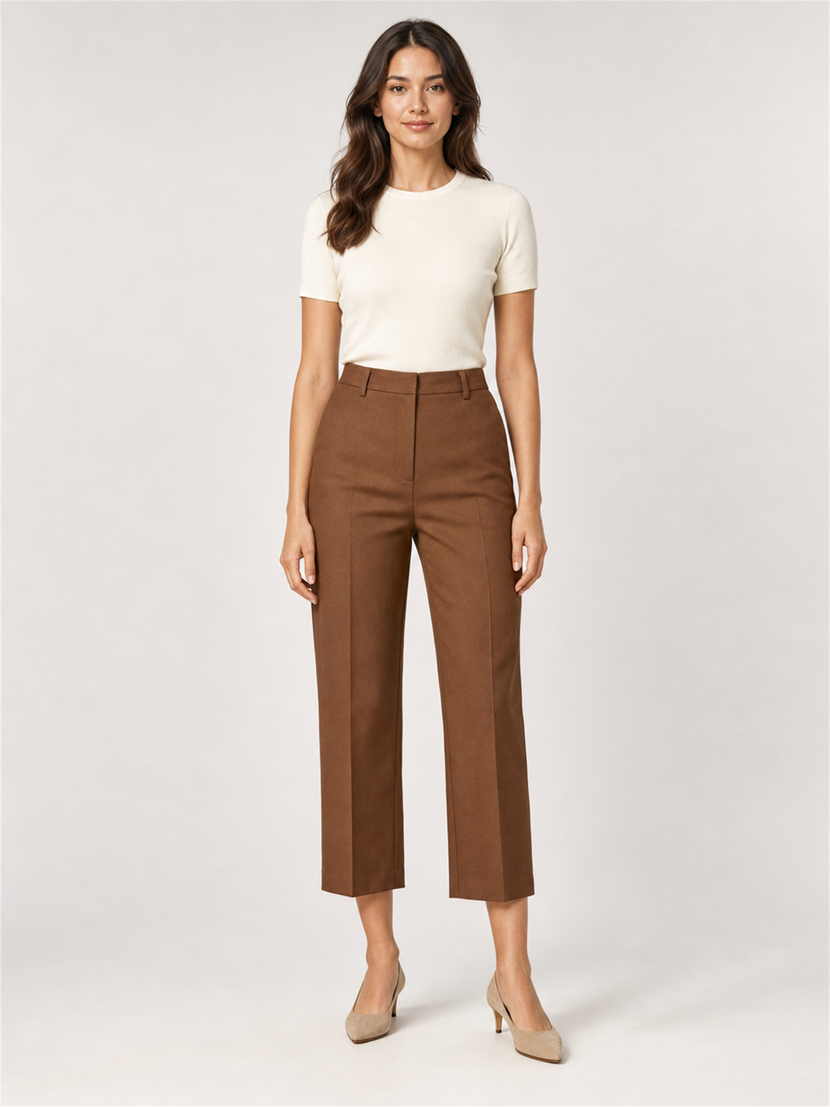 Woven trouser outfit reference